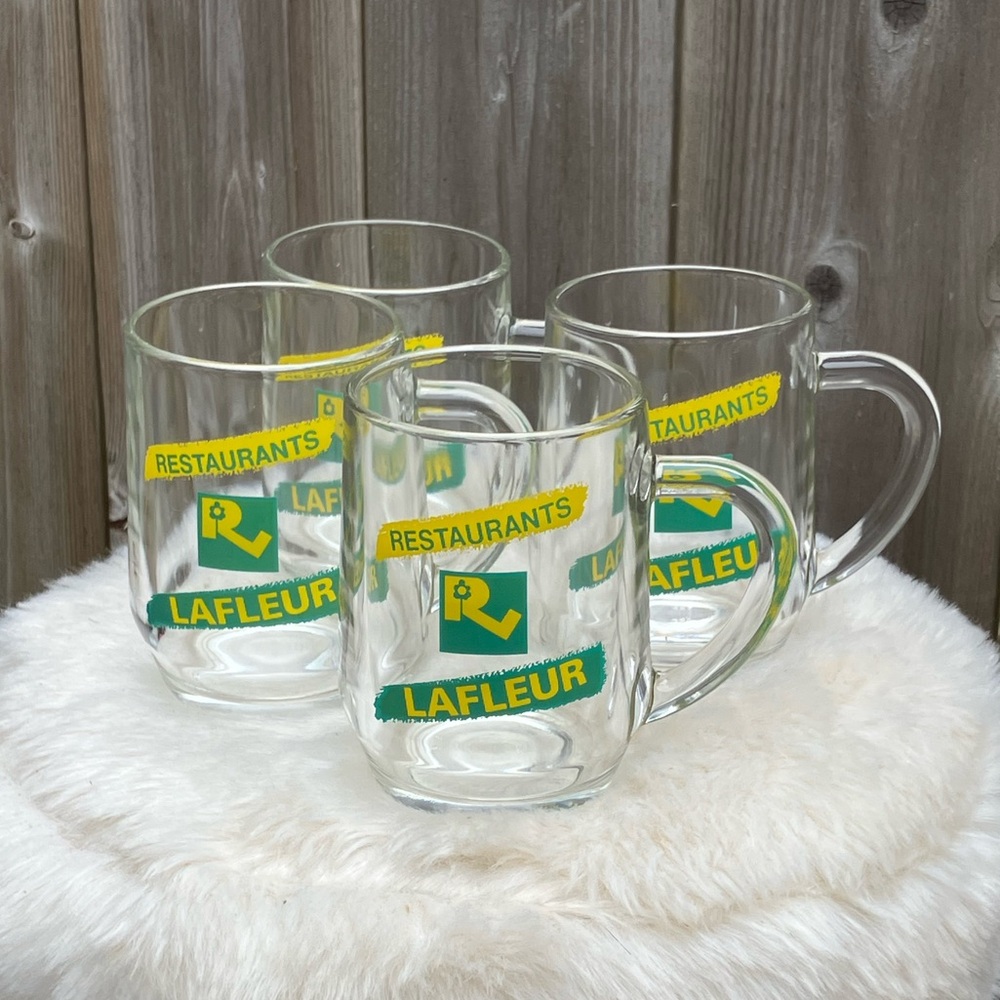 Vintage Restaurants Lafleur Glass Mug Set